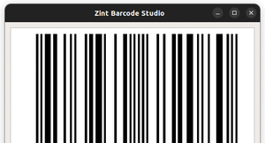 Figure 1: The Zint GUI shows you a preview of the code (top) with tabs below for entering data.